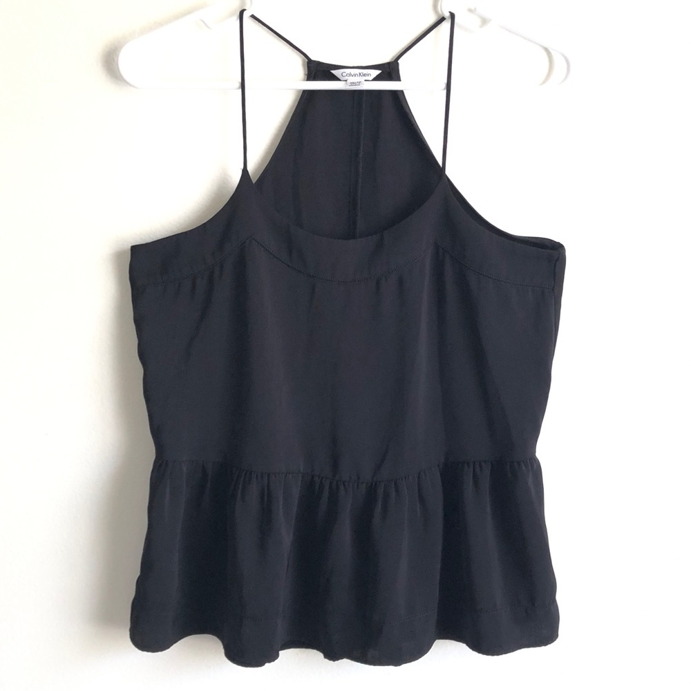 Calvin Klein Black Peplum Top XS